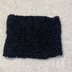 A adorable Audrey 3+1 black with white polkadot tube top lightly worn!